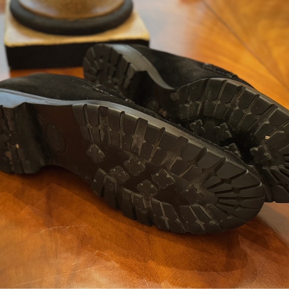 Gucci Black Suede Loafers with Silver Hardware